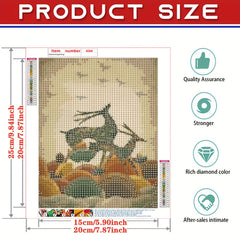 5D DIY Full Round Reindeer Diamond Painting