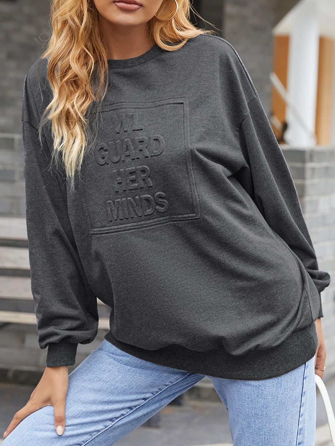 Letter Graphic Sweatshirt