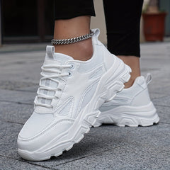 Women's Mesh Platform Sneakers Casual Lace Up Outdoor Shoes
