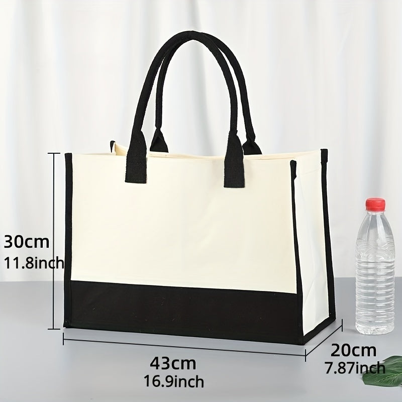 Canvas Beach Bag Casual Tote Travel Handbag