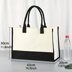 Canvas Beach Bag Casual Tote Travel Handbag