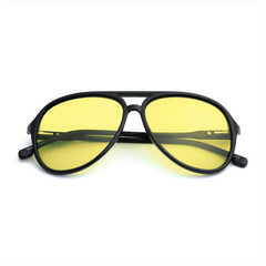 Night Driving Glasses TR90 Aviators Polarized Anti Glare Yellow Glasses