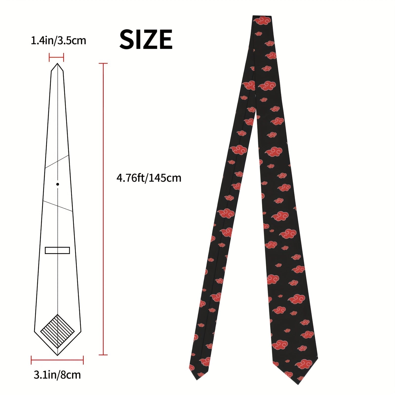 Japan Anime 3D Printing Polyester Necktie Shirt Accessories