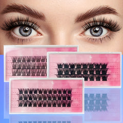 D Curl Volume Eyelash Extensions Cluster Mix 14 16 18mm DIY Wispy Lashes