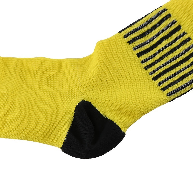Men's Long Compression Striped Socks for Outdoor Sports