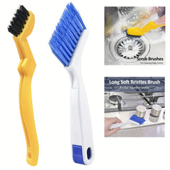 2pcs Small Cleaning Brushes for Kitchen & Bathroom Sink