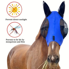 Breathable Horse Fly Mask with Anti Mosquito Cover