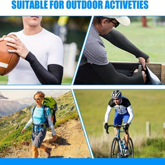 2 Pairs Cooling Arm Sleeves UV Sun Protection Golf Cycling Running Unisex