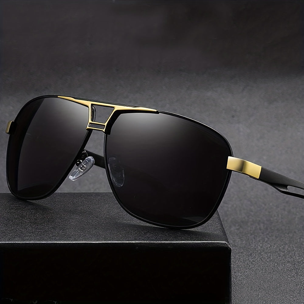 Men's Vintage Polarized Square Sunglasses UV Protection Sunshade