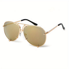 Top Bar Aviator Sunglasses Mirror Lens UV400