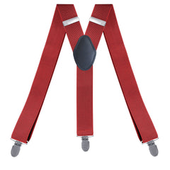 Men's Adjustable Elastic Heavy Duty Suspenders - Y Shape - 3 Clips