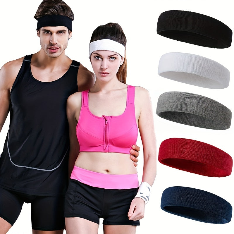 Unisex Sports Sweat Absorbent Headband Hairband for Fitness Yoga