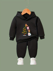 OERYUI Kids Christmas Activewear Set Hoodies Pants Breathable Animal Print 2pcs