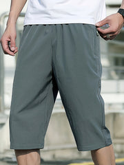 Men's Comfy Zipper Pocket Shorts for Summer Fitness