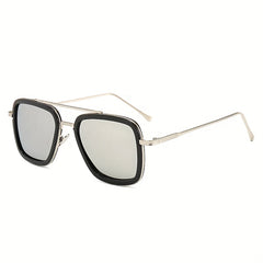 Men's Vintage Metal Frame Sunglasses Retro Toad Mirror