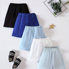 5 Boys Casual Sports Solid Shorts Comfortable Kids Clothes