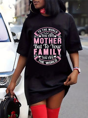 Mother's Casual Dress Women's Plus Tee Dress