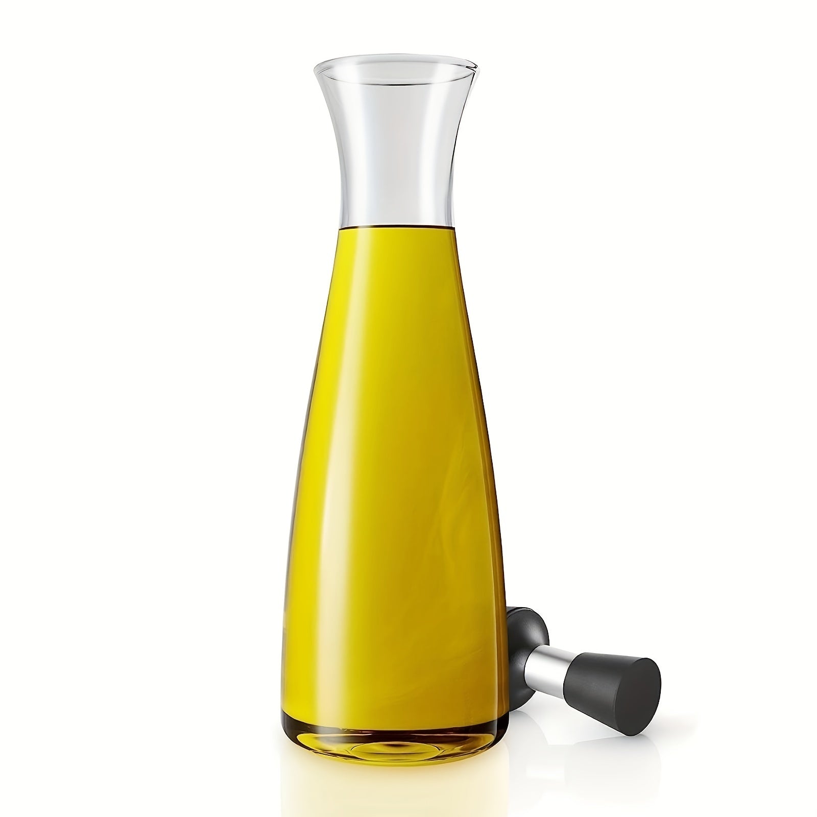 Dark Glass Olive Dispenser Protects Cooking and Vinegar Sealed Container 17 oz