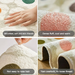 Modern Faux Cashmere Area Rug Geometric Soft Fluffy Living Room Mat