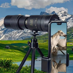 High-Powered Monocular Telescope with Tripod and Phone Clip