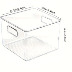 Kitchen Plastic Storage Organizer Container Bins Clear