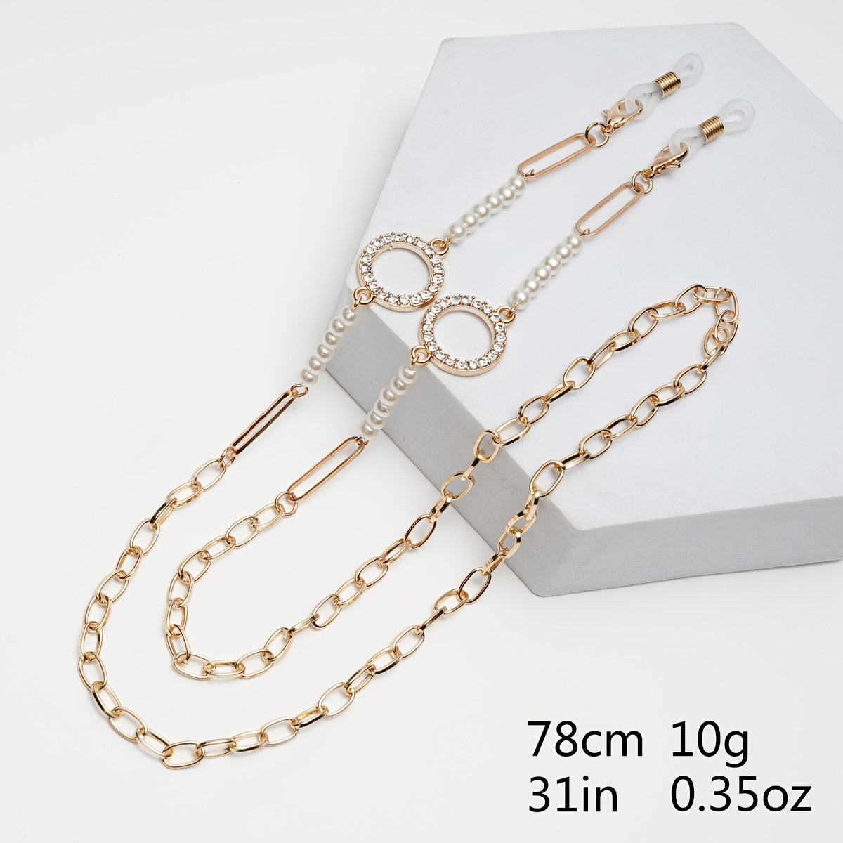 Bronze Glasses Chain Pendant Mask Earphone Holder Necklace