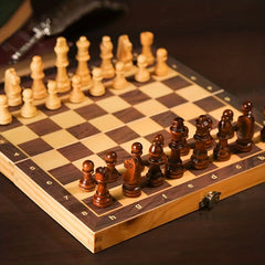 3 in 1 Chess Sets Travel Board Games Wooden Chess Board 29.01cm X 29.01cm
