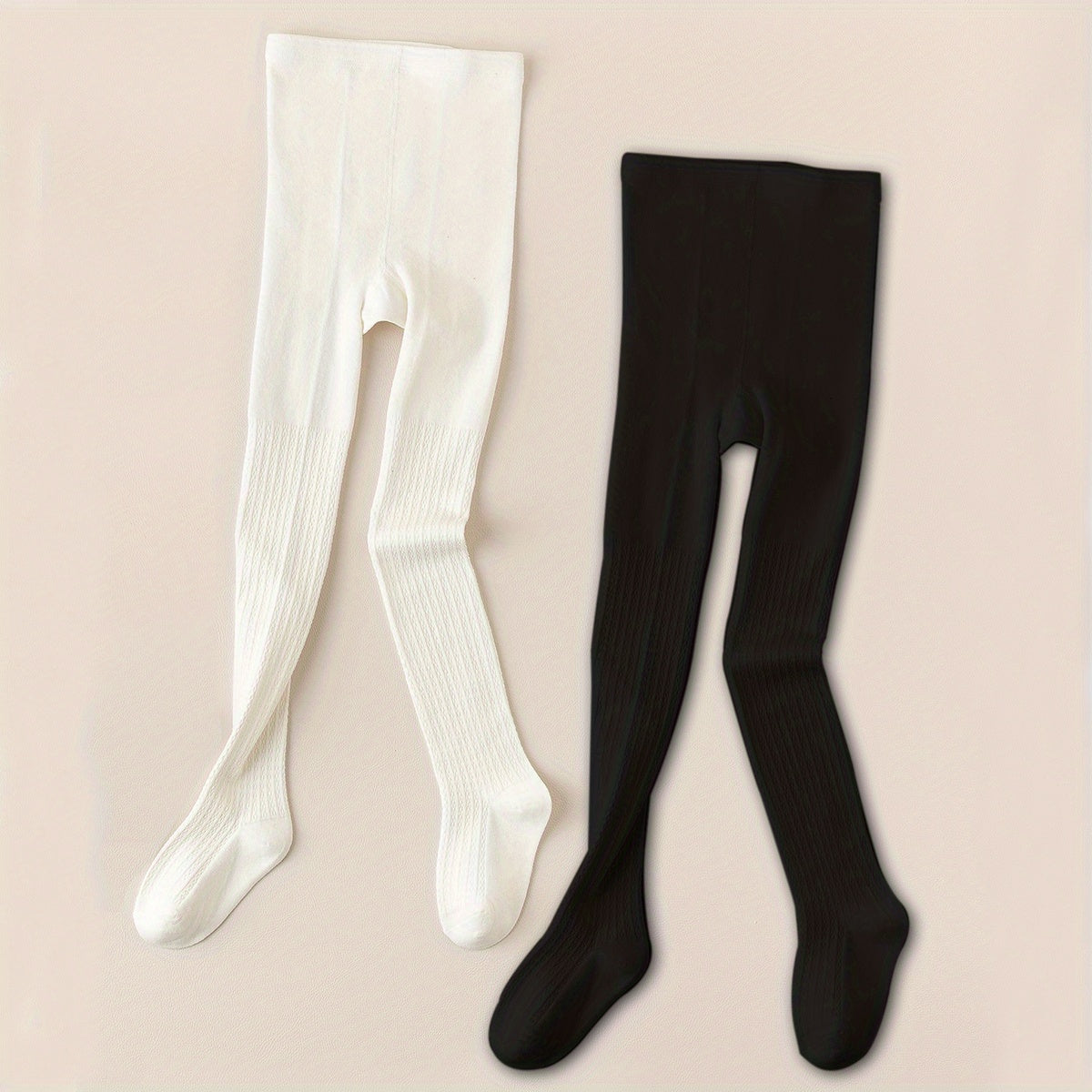 2pcs Comfortable Plain Tights Leggings for Girls Teens