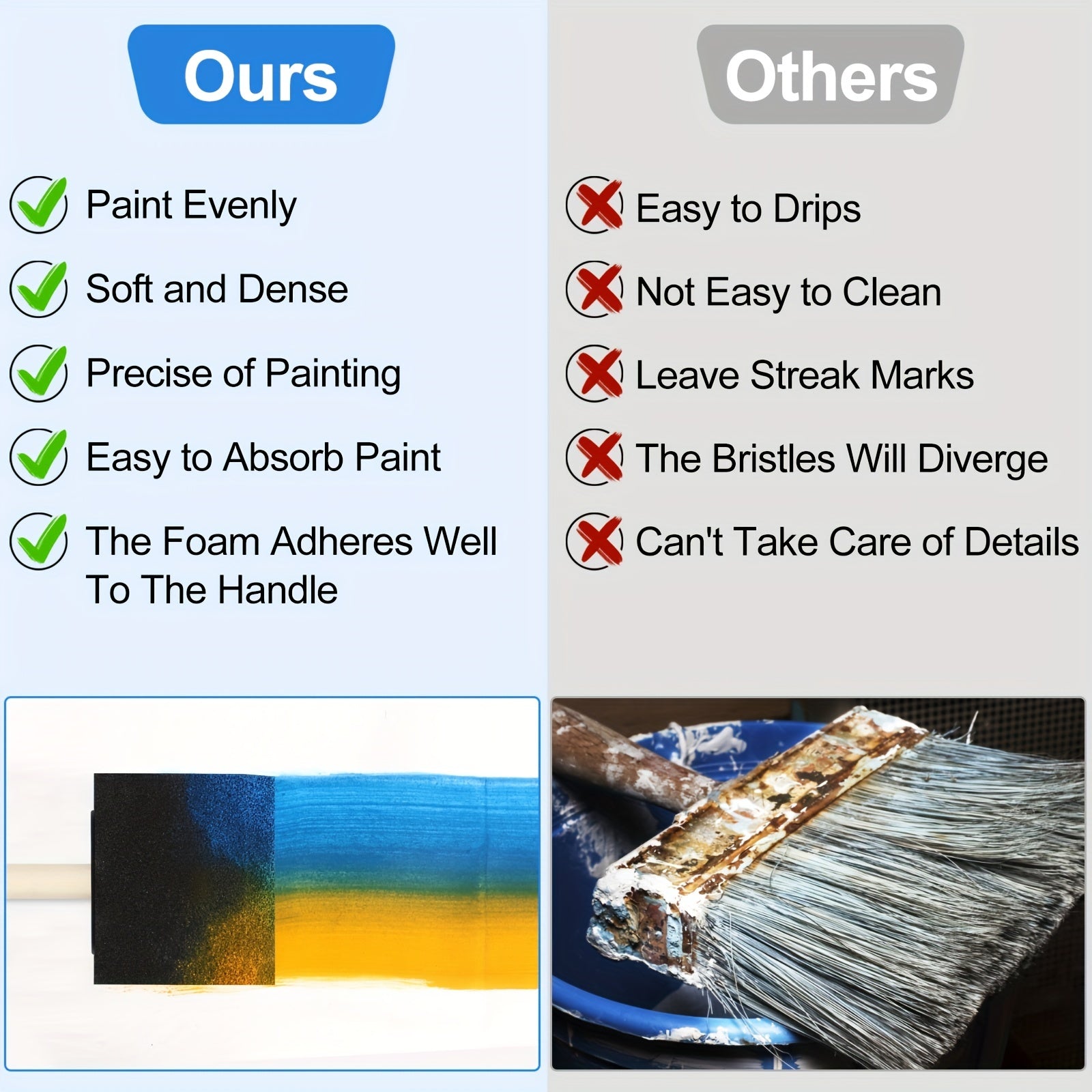 24pcs Foam Brush Set for Painting, Staining, Varnishes, DIY Craft