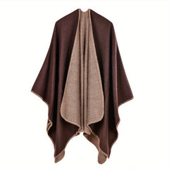 Classic Cashmere Warm Cape Scarf Blanket Wraps Reversible Cardigan