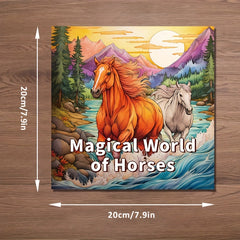 Fantasy World Of Horses Painted Book 40 Images Thickened 20 Pages