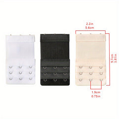 3pcs Bra Strap Extenders Adjustable Comfortable Band for Braless Look