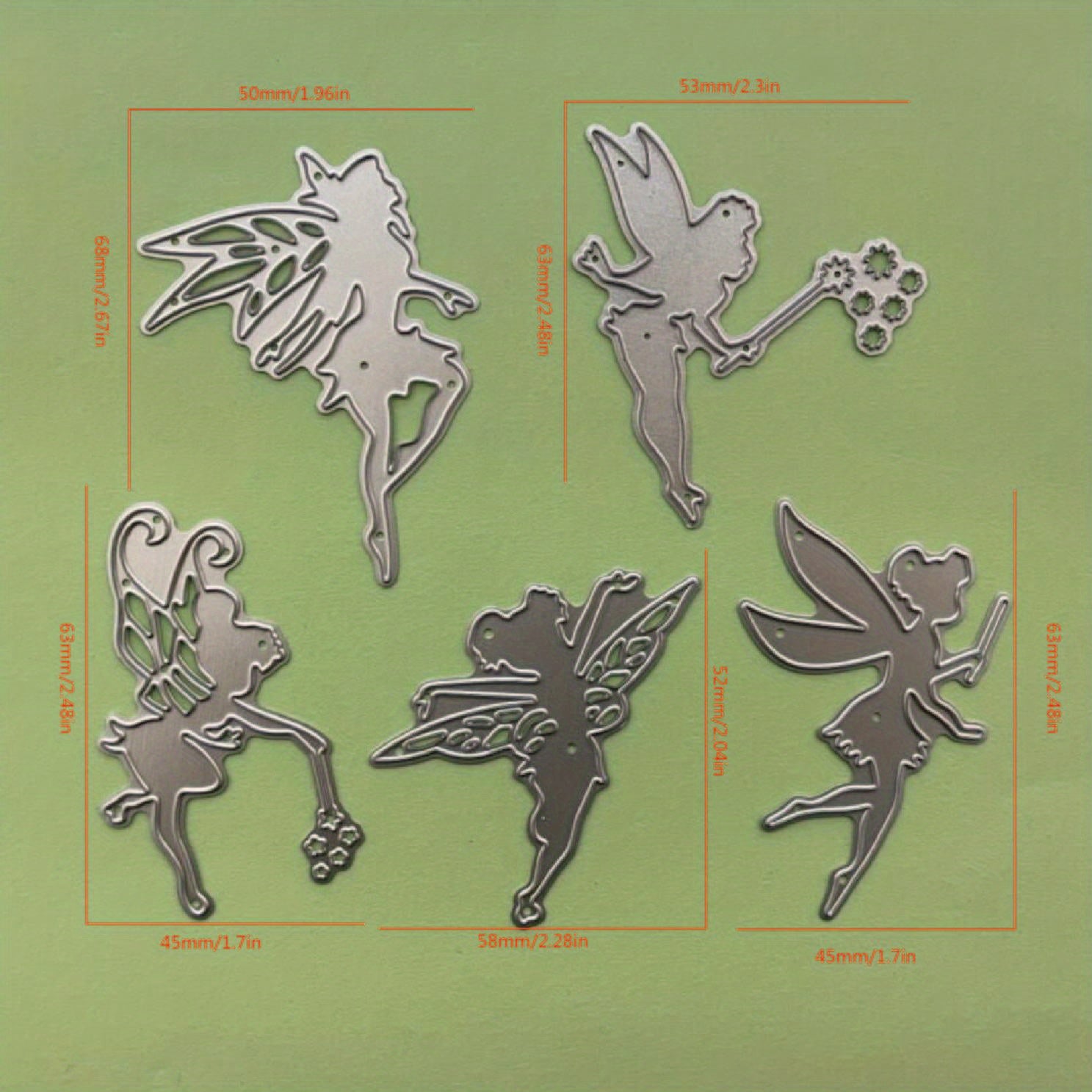 5pcs Magic Fairy Metal Cutting Dies Scrapbooking Template Greeting Card Handmad
