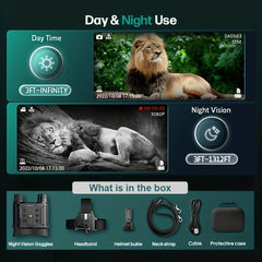 HD 10X Night Vision Binoculars 1080P Infrared Zoom USB Charging