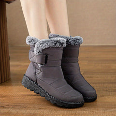 Women's Faux Fur Snow Boots Thermal Winter Mid Calf Boots