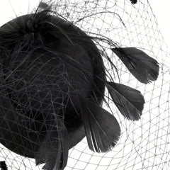 Women's Flower Veil Head Piece Fascinator Tea Party Derby Hat Head Accessory