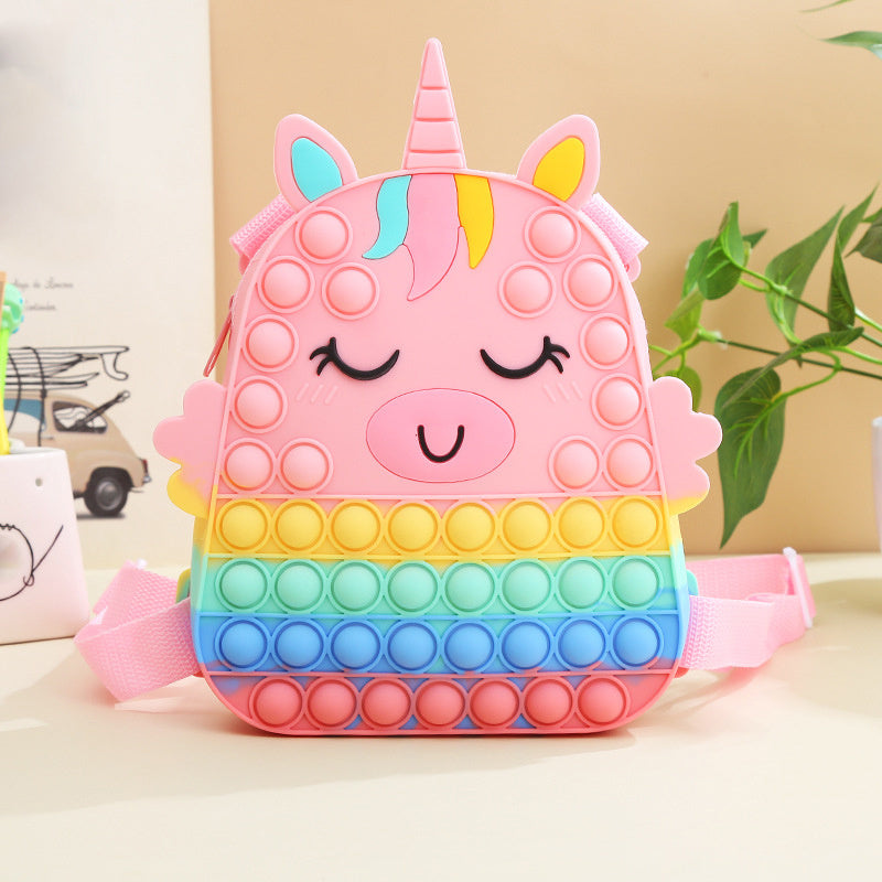 Unicorn Shaped Silicone Backpack for Kids