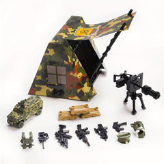 Tent Base Tank Outdoor Equipment Building Block Scene Birthday