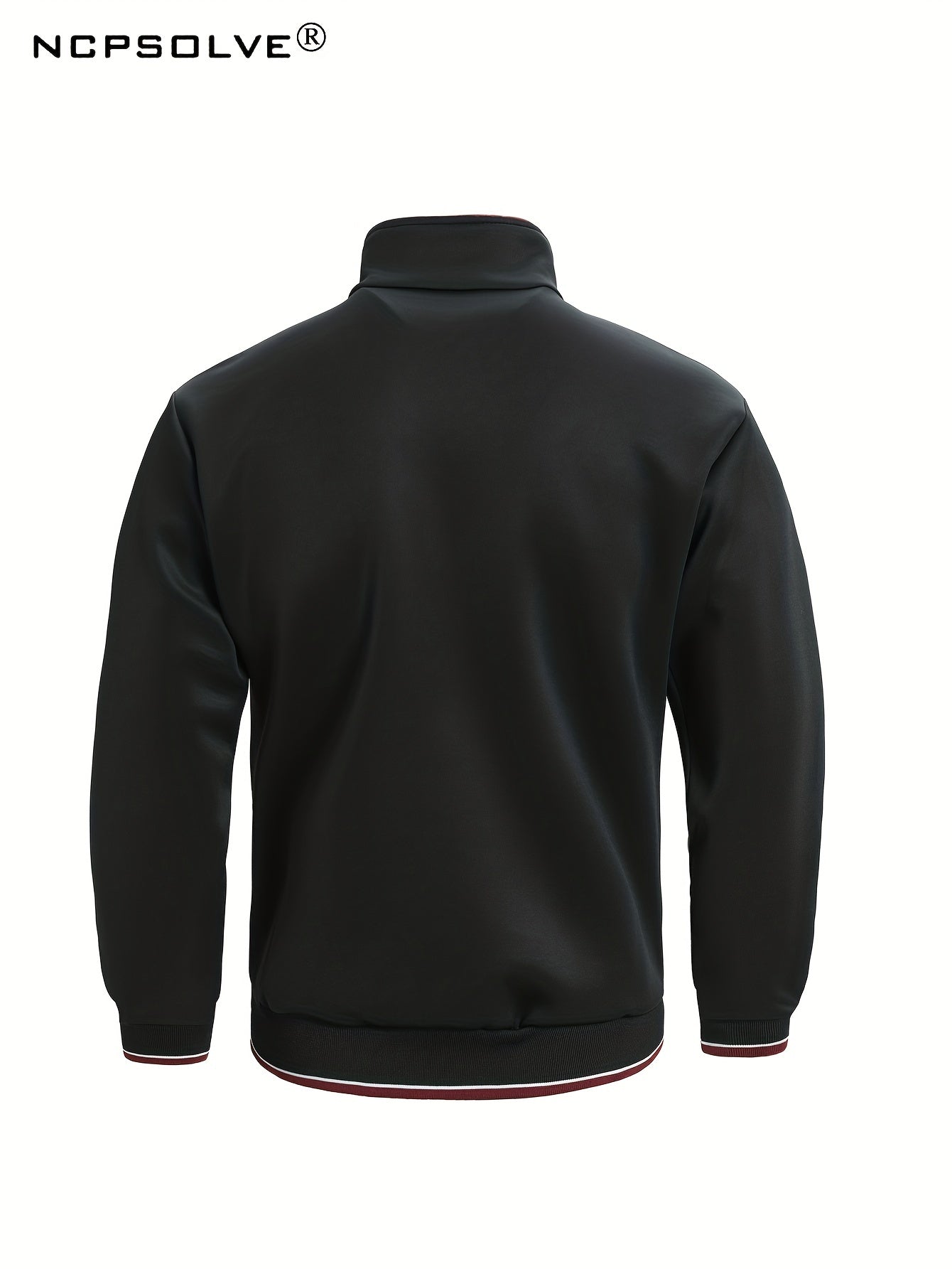 Men's Sports Suit Stand Collar Zip Up Jacket & Jogger Pants