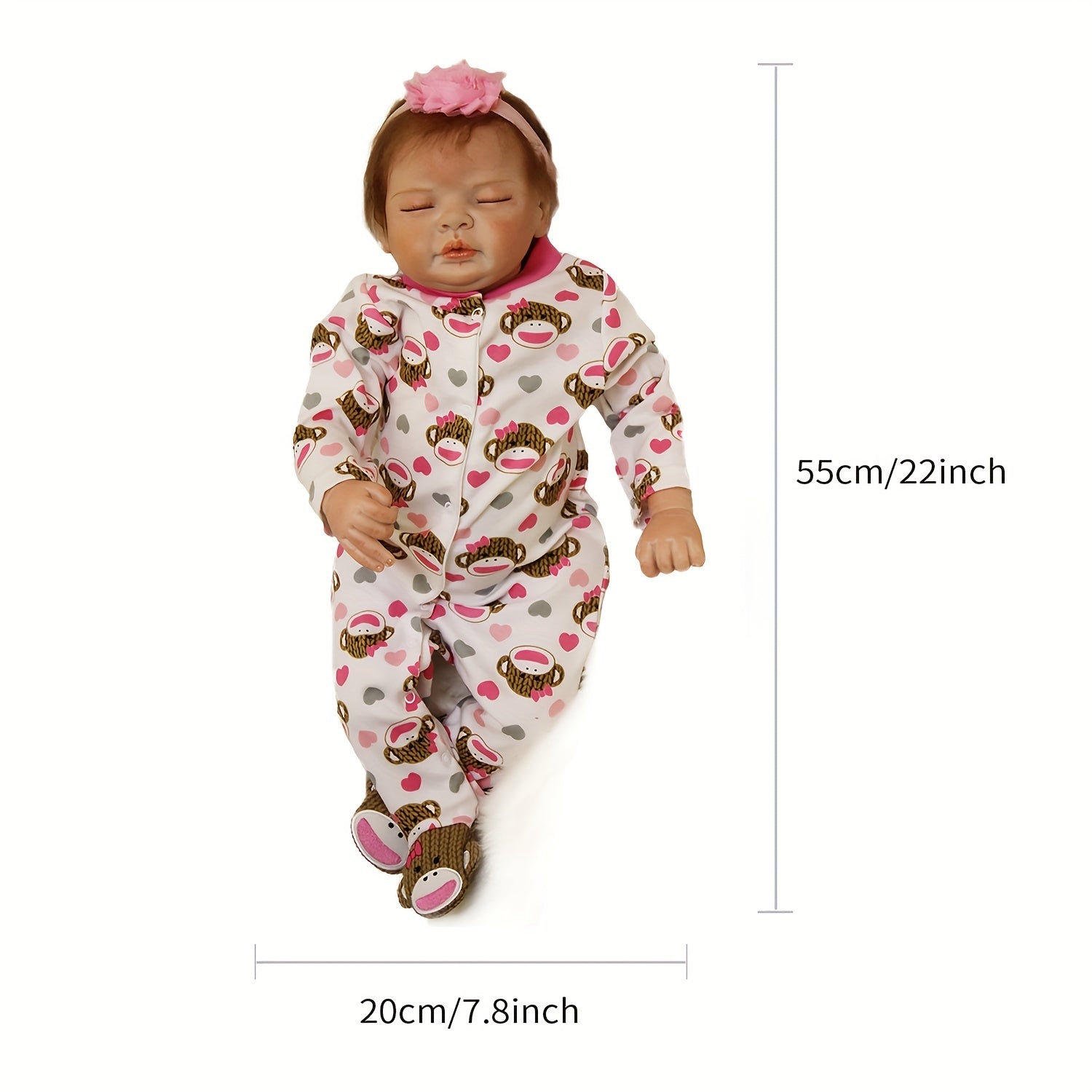 Real Reborn Toddler Doll with Rooted Hair Soft Touch Feeling Newborn Toy