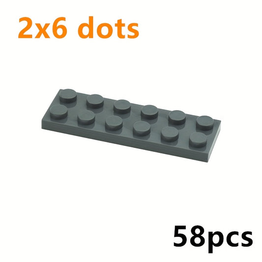 58pcs MOC Thin Building Blocks Creative Size Kid Toys, Compatible 3795