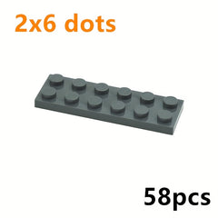 58pcs MOC Thin Building Blocks Creative Size Kid Toys, Compatible 3795