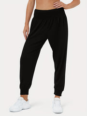 Pleated Yoga Jogger Pants High Stretch Casual Sports Activewear