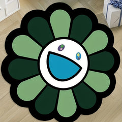 Sunflower Round Floor Mat Rug Non-slip Door Mat Indoor