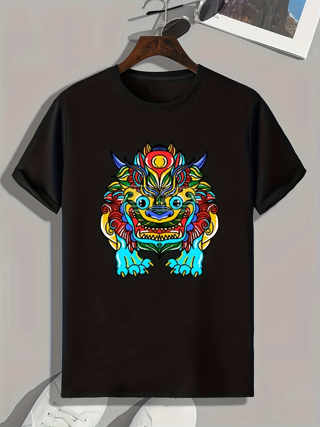 Monster Print Men's Graphic T shirt for Summer