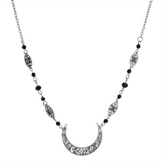 Retro Snake Headband & Moon Necklace Set