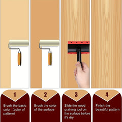 3pcs Wood Graining Painting Tools DIY Grain Painting Tool
