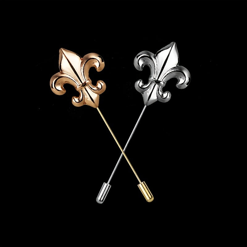 Vintage Men's Suit Plug-in Brooch Deer Lion Rabbit Sun Moon Long Needle