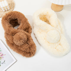 Faux Fur Collar Scarf Women Neck Shrug Spring Fall Winter Coat Dress