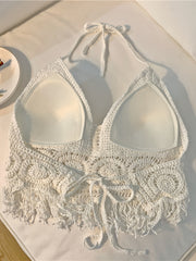 Tassels Crochet Halter Top for Vacation Beach